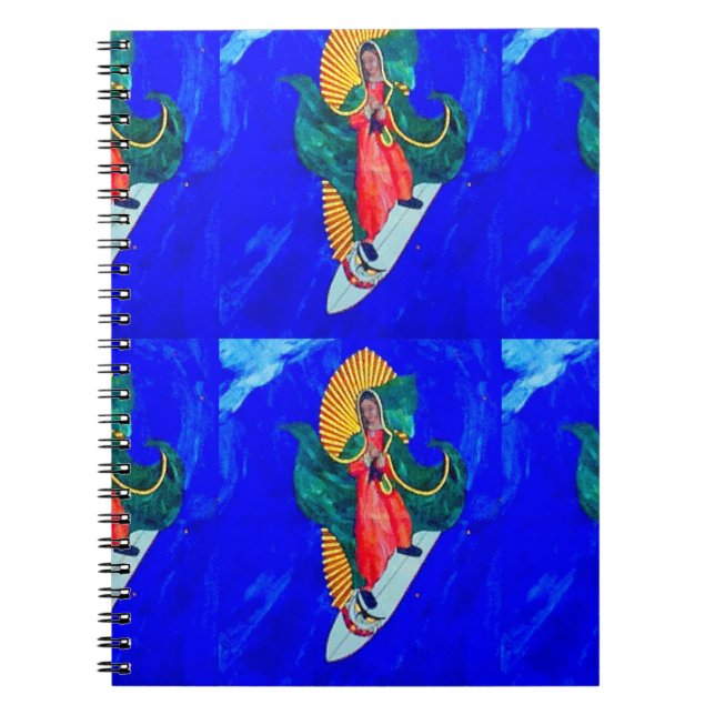 Surfboard in Nonnenblau Notizblock (Vorderseite)
