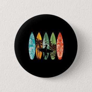 Surfboarder Hawaii Welle Surfen Surfboard Liebhabe Button