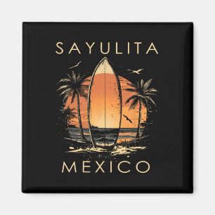Surfboarder Sayulita Mexiko Strand Surfen Surfer V Magnet