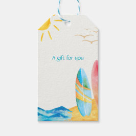 Surfboards auf Sand Geschenkanhänger