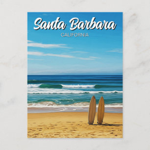 Surfboards in Santa Barbara Kalifornien Postkarte