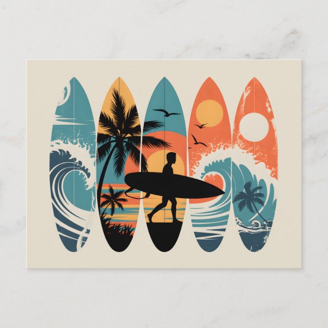 Surfboards Postkarte (Vorderseite)