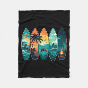 Surfboards Sonnenuntergang Ozean Strand Stimmung S Fleecedecke