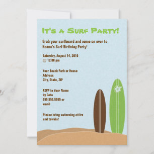 Surfboards Surfen Party Einladung