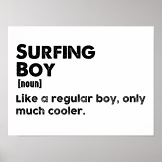 Surfboy Definition Funny Surf Sport Surfer Poster