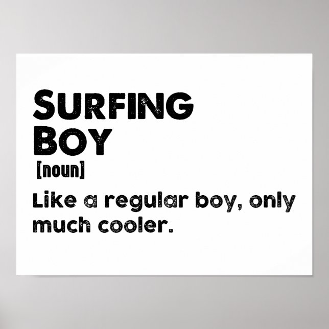 Surfboy Definition Funny Surf Sport Surfer Poster (Vorne)