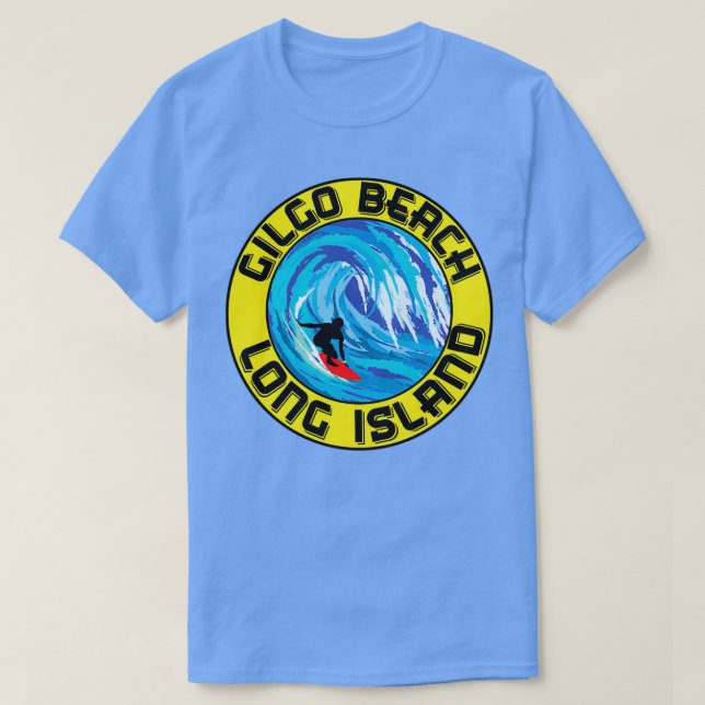 Surfbrett GILGO BEACH LANGE INSEL NEW YORK Surf Su T-Shirt (Design vorne)