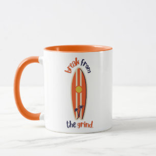Surfbrett-Kaffeetasse Tasse