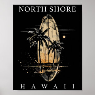 Surfbrett North Shore Hawaii Oahu Haleiwa Surfer Poster