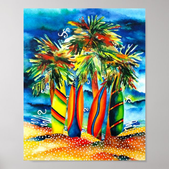 Surfbrett Poster (Vorne)