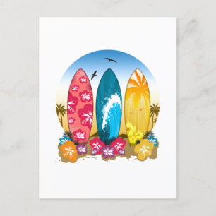 Surfbrett Postkarte