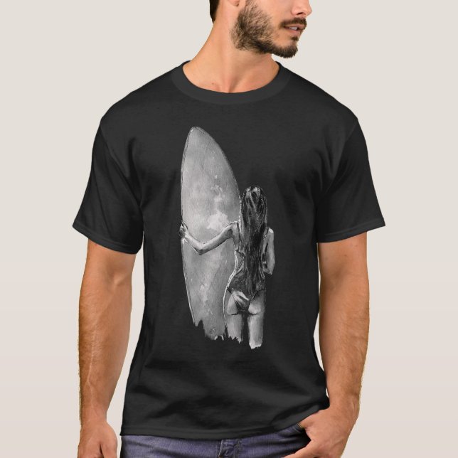 Surfbrett Surfboard Beach Wave Rider T-Shirt (Vorderseite)