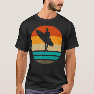 Surfbrett Surfbrett Sunset 70er 80er Surfer Sommer T-Shirt