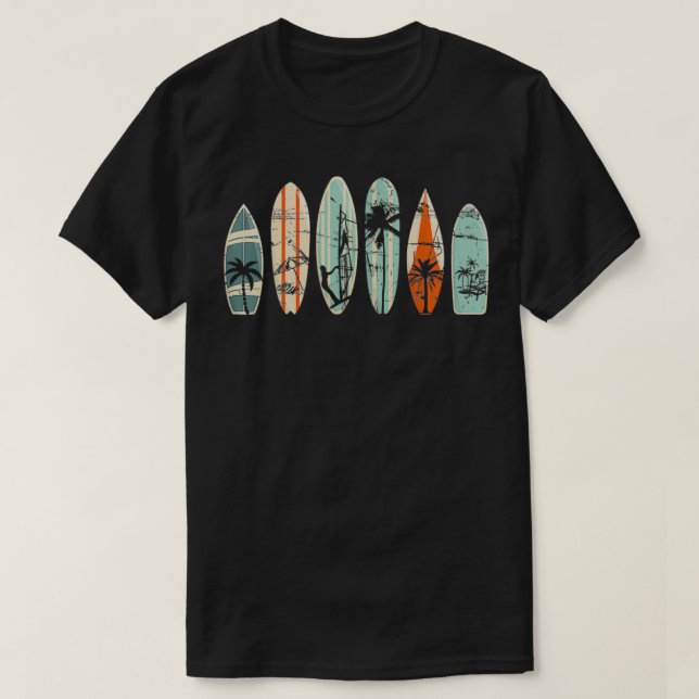 Surfbrett Surfbrett Surfbrett Surfbrett Sur T-Shirt (Design vorne)