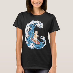 Surfbrett Surfbrett Surfrider Katze Surfen T-Shirt