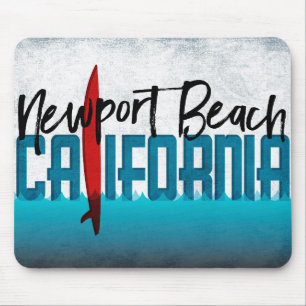 Surfbrett-Surfbretter von Newport Beach California Mousepad
