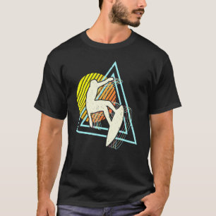 Surfbrett Surfer Sunset Vaporwave Surfboard T-Shirt