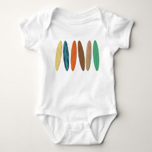 Surfbrett T-Shirt Baby Strampler