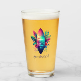 Surfbrett Tropischer Strand- Glas