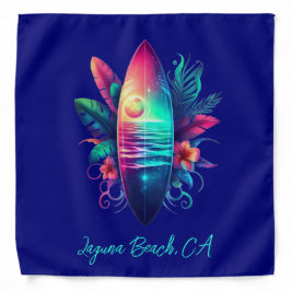 Surfbrett Tropischer Strand- Halstuch