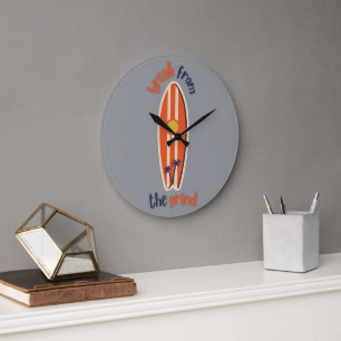Surfbrett-Uhr Große Wanduhr