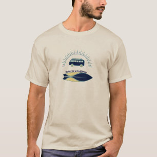 Surfbrett und Campingplatz Kalifornien T-Shirt