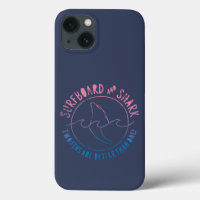 Surfbrett und Haifisch Funny Surfer Sommer