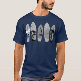 Surfbrett Vintag Classic Retro Surfer T-Shirt