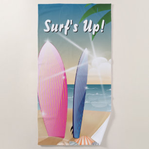 Surfbretter am Strand Strandtuch