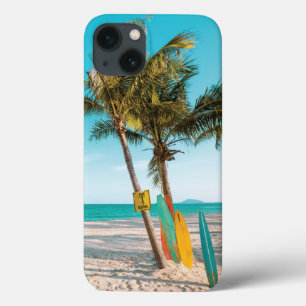 Surfbretter am Strand werfen Kissen Case-Mate iPhone Hülle