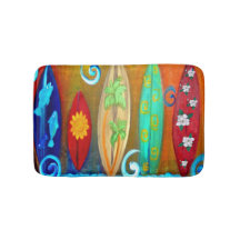 Surfbretter Badematte aus meinem Kunstwerk