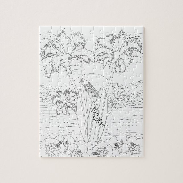 Surfbretter für Erwachsene Farbpuzzle Puzzle (Vertikal)