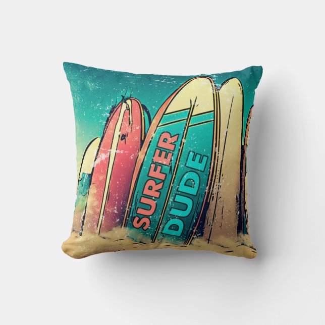 Surfbretter für Surfer-Typ Kissen (Vorderseite)