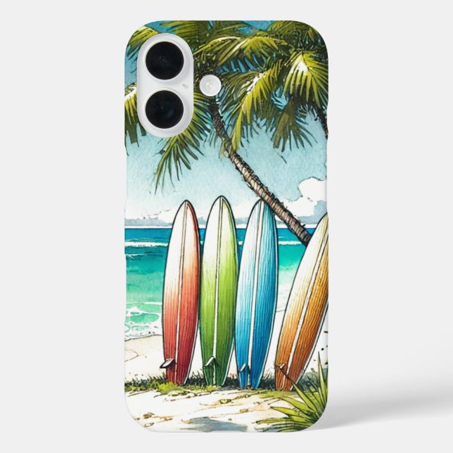 Surfbretter in Strandfarbe und Tinte Case-Mate iPhone Hülle (Rückseite)