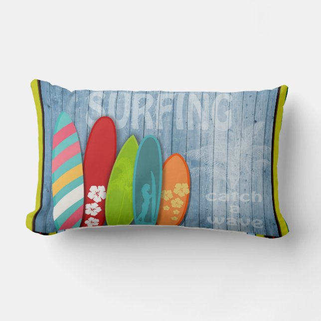 Surfbretter Lumbar Kissen (Vorderseite)