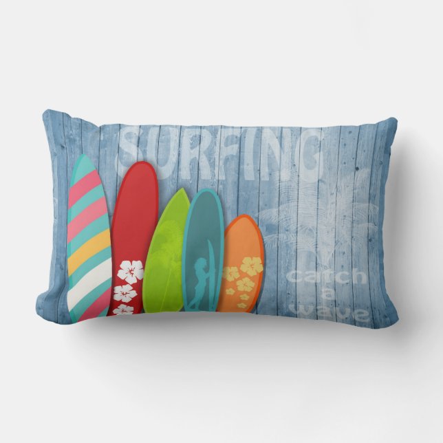 Surfbretter Lumbar Kissen (Vorderseite)