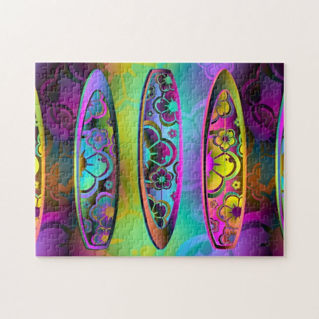 Surfbretter mit 2A-2D-Bildoptionen Puzzle (Horizontal)