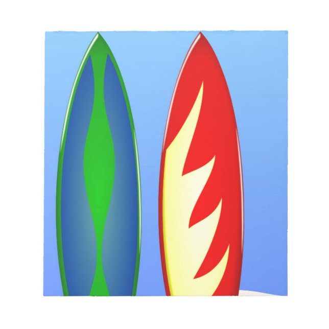 Surfbretter Retro-Surfen Notizblock (Vorderseite)