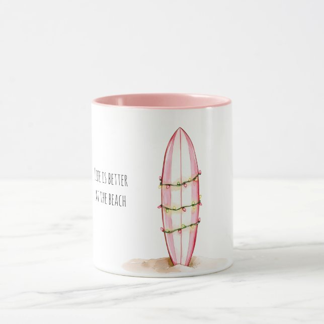 Surfbretter Strandlichter Tasse (Zentrum)