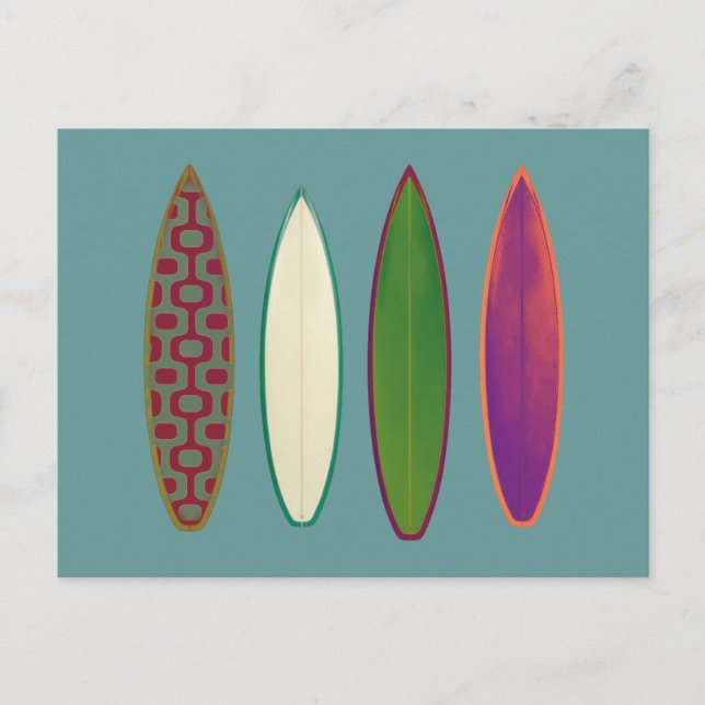 Surfbretter ~ Surfen Postkarte (Vorderseite)