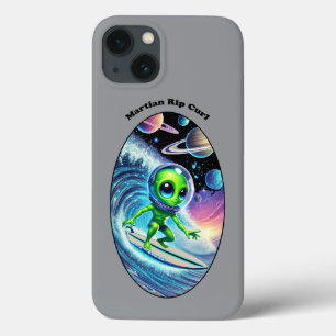 Surfbretter-Surfen-Weltraum-Alien-Reitet-eine-Well Case-Mate iPhone Hülle