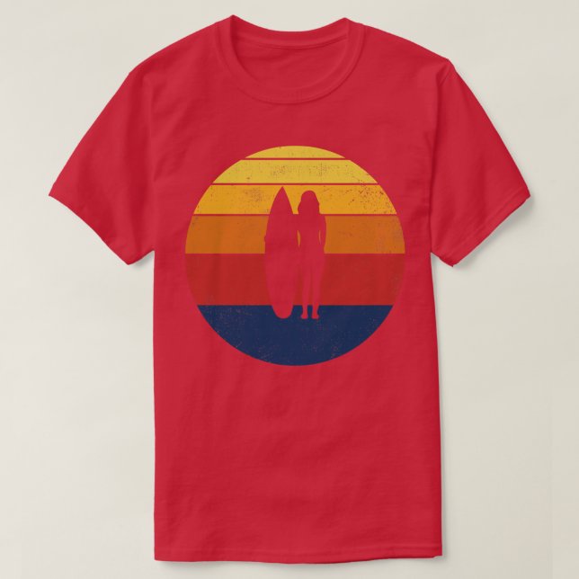 Surfbretter Surfer Vintag T-Shirt (Design vorne)
