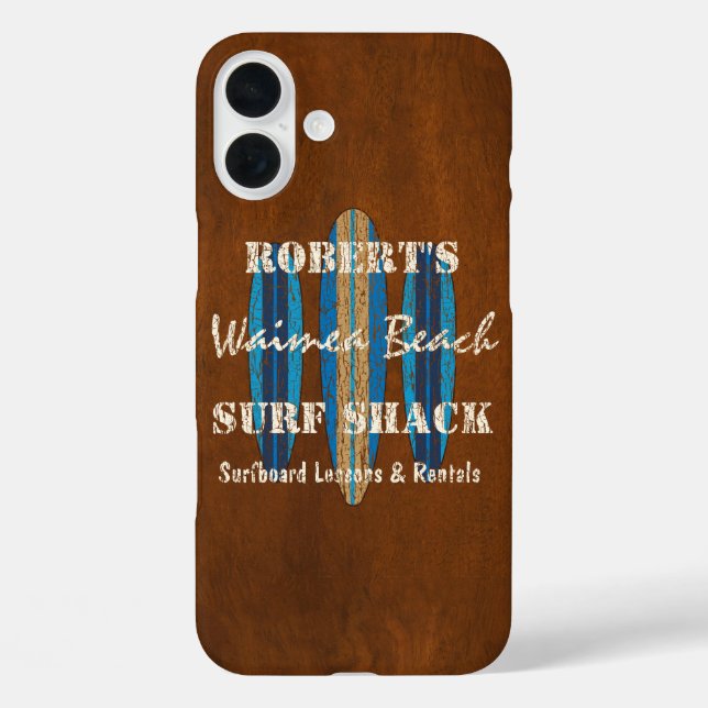 Surfbretter zeichnen Monogramm Hawaiian Surfboards Case-Mate iPhone Hülle (Rückseite)