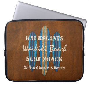 Surfbretter zeichnen Monogramm Hawaiian Surfboards Laptopschutzhülle