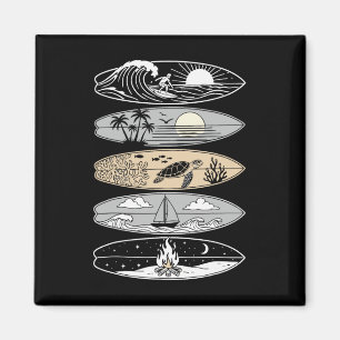 Surfbrettfahrer Hawaii Welle Surfen Ozean Surfer Magnet