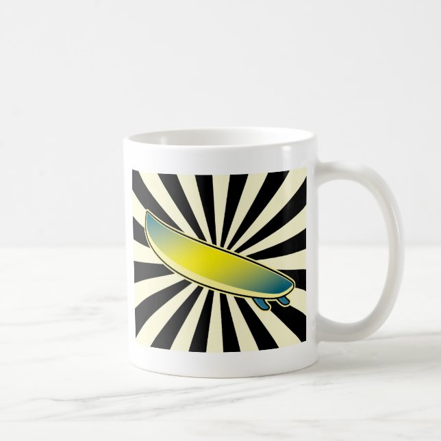Surfbrettknopf Kaffeetasse (Rechts)