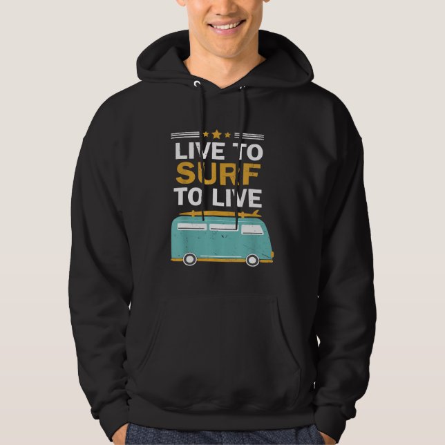 Surfcamper für Männer Kinder Kinder u. a. Hoodie (Vorderseite)