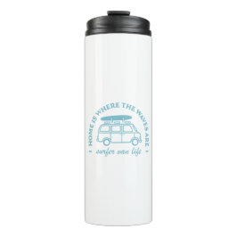 Surfcamper van life road trip surfquotes thermosbecher