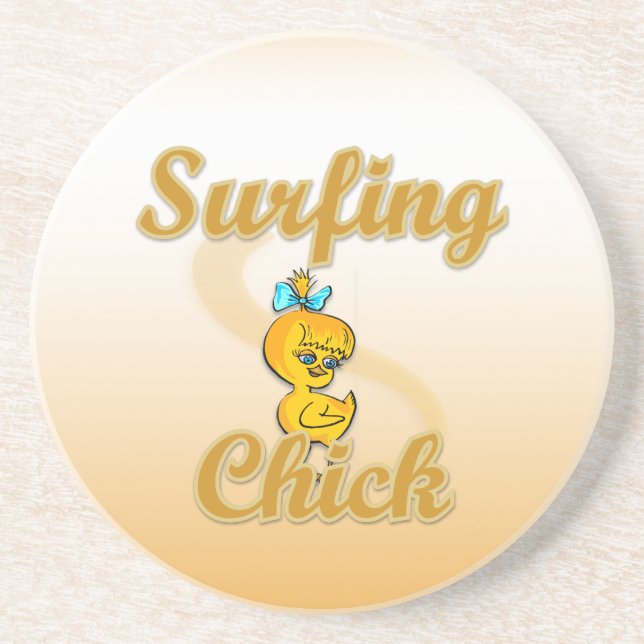 Surfchick Getränkeuntersetzer (Vorne)