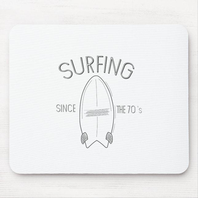 Surfe seit den 70ern mousepad (Vorne)